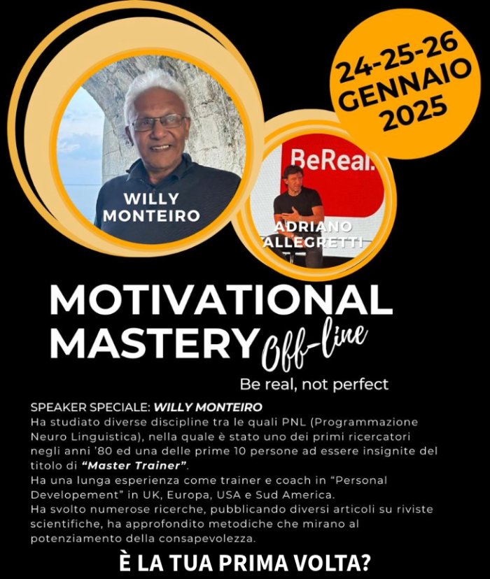 Motivational Mastery: è la tua prima volta? | 24-25-26/01/2025